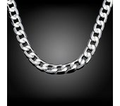 925 collar de plata esterlina para los hombres 20/24 pulgadas clásico 8mm cadena joyería lujo boda Navidad regalos