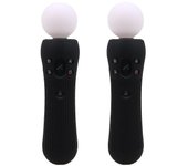 Ivyueen 2 Pcs Cubierta de Goma de Silicona Antideslizante Funda Protectora para la Piel compatible Playstation Ps Vr Move Motion Controller Negro A...