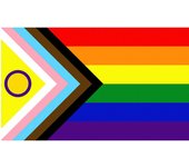 Bandera del orgullo gay Bandera de poliéster de 3 pies x 5 pies Bandera del orgullo progresista duradera Banderas del orgullo de la comunidad LGTBQ...