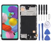 Pantalla LCD TFT para Samsung Galaxy A51 4G Digitizador Ensamblaje completo con marco (negro)