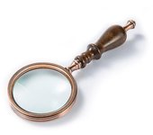 Lupa de cobre antigua con mango de madera y lupa de vidrio real 10x La mejor lupa de lectura para la degeneración macular de edad avanzada