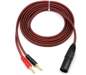 Cable de altavoz XLR a banana, cable de audio XLR de 3 pines macho a dos enchufes banana, enchufe de 4 mm chapado en oro t Como se muestra