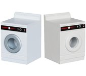 2pcs 1/12 Escala Casa de muñecas Lavadora de rodillos en miniatura Muebles de lavadora