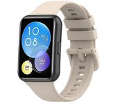 Para Huawei Watch Fit 2 Silicone Watch Band impermeable reemplazo Wristband Watch Strap Beige/Beige Style M Huawei Watch Fit 2