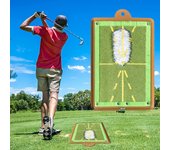 Alfombra de entrenamiento de golf para bateo de detección de swing, alfombra de impacto de golf premium, alfombras de práctica de golf de retroalim...