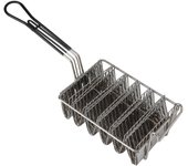 Cesta de freidora de taco, freidora de concha de taco, tiene 6 conchas de freidora canasta de tacos con mango de agarre