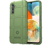 Funda de teléfono inteligente para Samsung Galaxy A14 4G / 5G, resistente a prueba de caídas cuadrícula cuadrada a prueba de golpes suave Verde/ver...