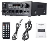 1200w 220v Bluetooth Amplificador Hifi Digital Amplificador 33bt Stereo Led Digital Audio Amplifier Au Negro