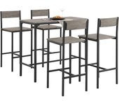 SoBuy Set of 4 Stools Dining Bar Table Chairs Set, OGT14-N Naturaleza