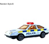 Farfi Car Model Realista Simple Operación Alloy Police Car Model Kids Toy para Juego Interactivo Estilo aleatorio B