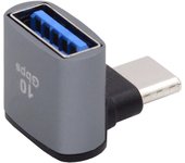 UC-035-UP Adaptador OTG USB Tipo-C a USB 3.0 Hembra en ángulo de 90 grados hacia arriba / hacia abajo para teléfono portátil Tablet