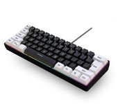 Elriven Teclado de juego con cable de respuesta rápida para PC y teclado de computadora de escritorio