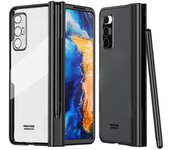 Para Xiaomi Mi Mix Fold Hard Folding Phone Case Pen Slot Hinge Cover con película y lápiz óptico