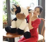 Yosicl 25-70cm Nueva vaca lechera kawaii peluche juguete lindo dibujos animados ganado animales de peluche almohada muñeca suave juguetes juguetes ...