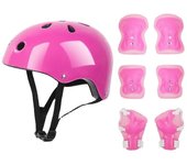 7 piezas de equipo de protección para niños Juego de equipo de patinaje sobre ruedas Casco de codo Muñeca Rodillera para skateboard Ciclismo Patina...