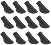 Unbrand Punta de bastón de marcha nórdica, T-audace12pcs/6pair Puntas de goma de repuesto para bastón de marcha nórdica, 10 mm / 0,4 "