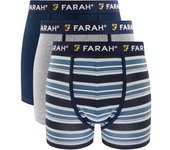 Farah Mens Klaff 3 Pack Ropa Interior Elástica Boxers Calzoncillos Boxer Shorts - Multi M