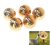 Unbrand 1pc Pelotas de Golf Novel Ball Equipo de Golf Color Oro 1 Pc