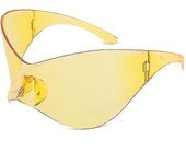 Gafas de sol deportivas para hombres Gafas de sol de seguridad UV400 para conducir la pesca Amarillo