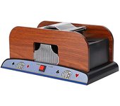 Barajadores De Cartas Duradero Y Confiable Barajador De Cartas Eléctrico De Madera Silencioso Automático Alimentado Por Batería Máquina Barajadora ...