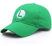 Super Mario Bros Odyssey Luigi Gorra de béisbol Para niños Sombreros de cosplay ajustables para hombres -1 Verde