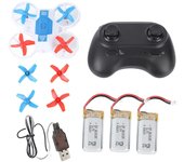 Mini dron para niños LED Luz controlada por voz Dron de control remoto RC Cuadricóptero para principiantes Blanco 3 Battery