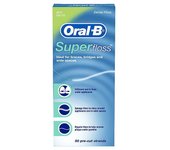Oral-b Super Floss Hilo dental precortado hilo dental, menta, 50 unidades