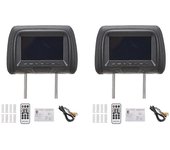 POTATO 2pcs 7 pulgadas de pantalla táctil del coche reposacabezas monitor reproductor de mp5 almohada monitor soporte de sincronización de vídeo / ...