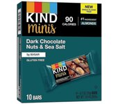 Kind Minis Chocolate Negro Nueces Sal Marina Barritas Energéticas, 10 Ea
