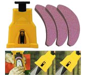 Motosierra Dientes Afilador Sierra Cadena Kit de carpintería profesional Herramienta Sharpener and 3pcs Grindstone