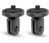 Adaptador de trípode Montaje de cámara Accesorio Adaptador de aluminio Montaje de cámaras para montura Gopro y otras cámaras de acción (2 piezas, n...