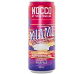 Nocco BCAA+ Latas Gaseosas Cafeína Libre De Cafeína Aminoácido Bebida Energética - 330ml x 24 Fresa de Miami