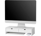 SoBuy Computer Screen Monitor Desk Organizer, BBF02-W Blanco