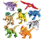 Nordic Jurassic World Dinosaurs Figuras Bloques de construcción Ladrillos 8pcs B