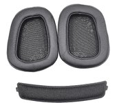Almohadillas para los oídos + diadema para Logitech G633 G933 Auriculares de espuma de reemplazo Orejeras Accesorio de almohadilla para los oídos n...