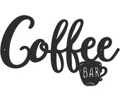 Metal café signo té taza bar signo colgante pared arte decoración café palabra carta signo para café granja cocina decoración de la pared