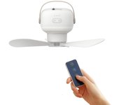 3600mAh / 7200mAh Camping Fan Ventilador de control remoto con lámpara Recargable Dormitorio Blanco