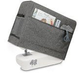 Cubierta antipolvo de la máquina de coser con 3 bolsillos, cubierta antipolvo compatible con la mayoría de las máquinas de coser estándar: