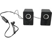 Altavoces de computadora envolvente con altavoz multimedia estéreo USB con cable para PC / computadoras portátiles / Smart Ph negro