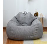 Nuevo extra grande Bean Bag Sillas Sofá Sofá Cubierta interior Tumbona perezosa para adultos Niños Precio de promoción Gris 90 * 110cm