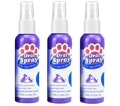 3 piezas de limpieza de dientes en aerosol oral para mascotas para perros y gatos Mal aliento Eliminación de placa de sarro Removedor de placa