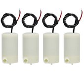 4 piezas DC 3 V 5 V -Mini bomba de agua sumergible Peceras Acuario Set Blanco