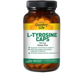 Country Life Vida rural, Cápsulas de L-tirosina, 500 mg, 100 cápsulas vegetarianas