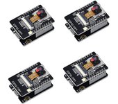 Paquete de 4 ESP32-CAM WiFi Bluetooth Board ESP32-CAM-MB -USB a puerto serie CH340G con cámara OV2640 Mo Negro