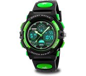 Reloj deportivo digital para niños, niños niñas Deportes impermeables Relojes al aire libre Niños Relojes de pulsera de cuarzo analógicos electróni...