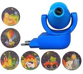 Star Moon Animal Proyector Led Proyector 6 Imágenes Sensor Eu Plug Night Azul