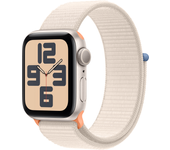 apple watch se gps 40mm starlight aluminium case with starlight sport loop