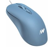 ratón netway - mouse óptico, usb, 2400 dpi, bp700 azul