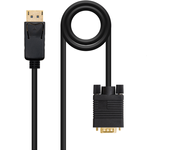 conversor nano cable displayport macho a vga macho 3m negro