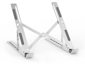 aisens soporte de sobremesa ajustable para portatil   tablet, plata